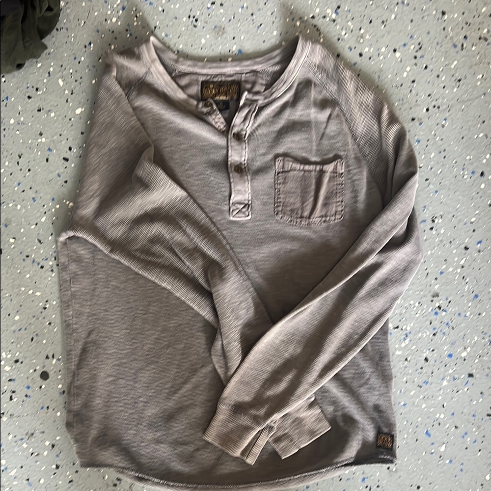 Men's Gray Henley Shirt